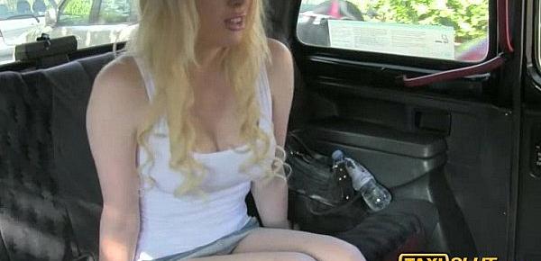  Huge boobs blonde amateur Valerie fucked a driver in his cab